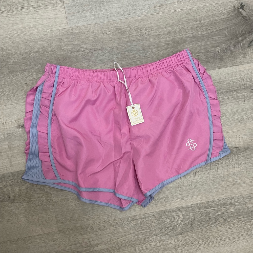 Simply Southern Pink and Blue Athletic Shorts